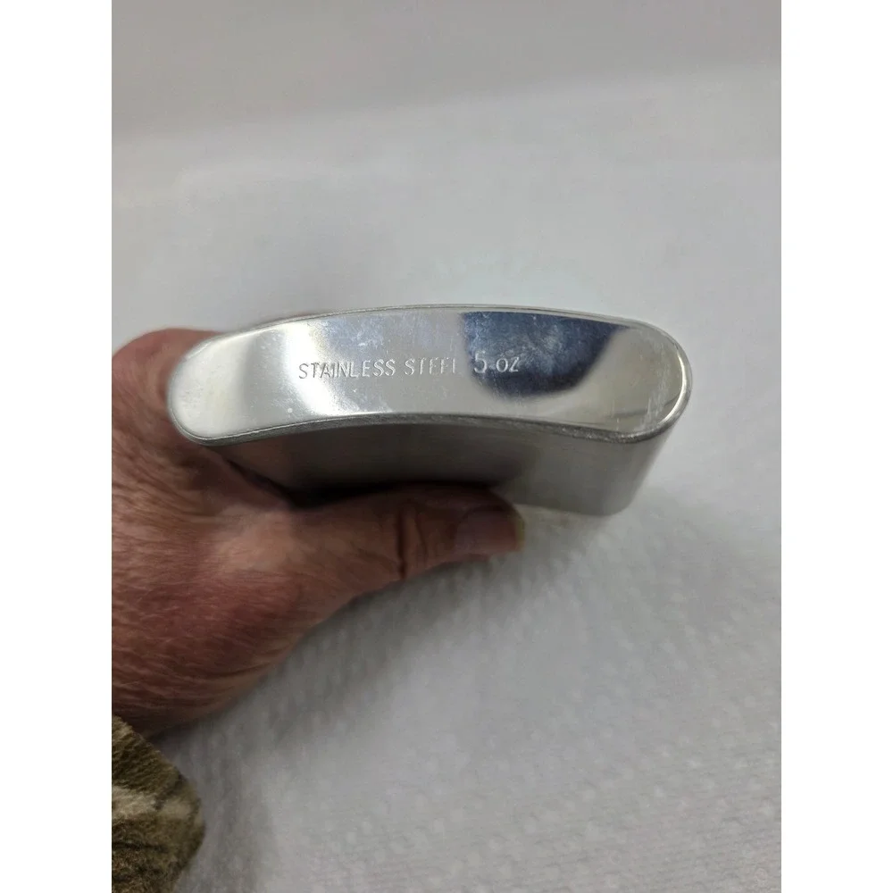 Sobieski Vodka Stainless Steel Hip Flask 5oz‎ Embossed Logo Silver Barware
